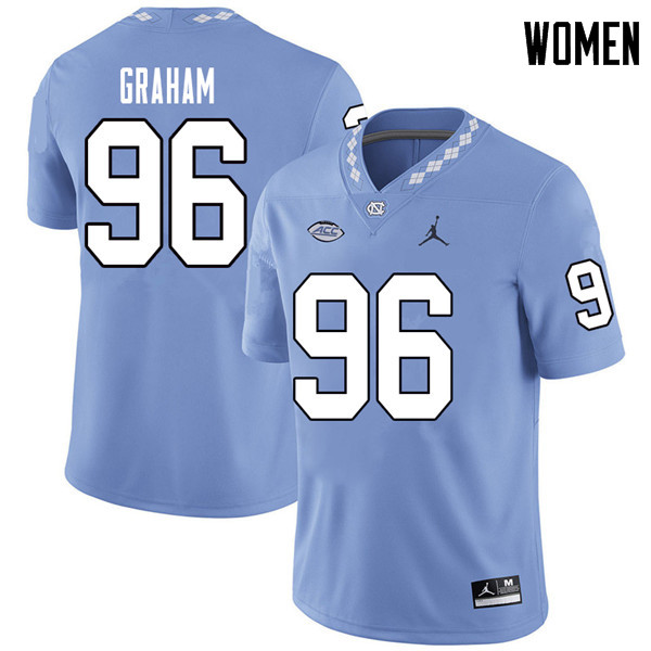 Jordan Brand Women #96 Cooper Graham North Carolina Tar Heels College Football Jerseys Sale-Carolina